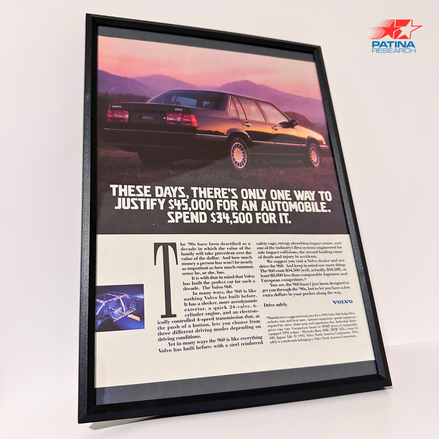 Mercedes the 500E framed ad
