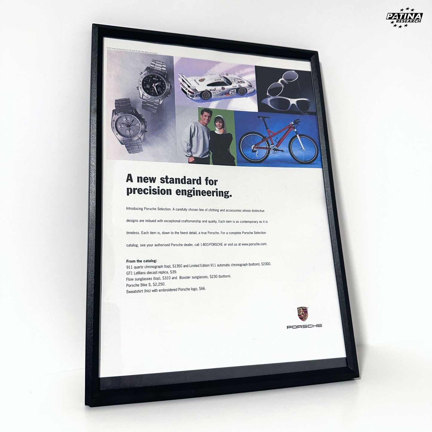 Porsche a new standard framed ad