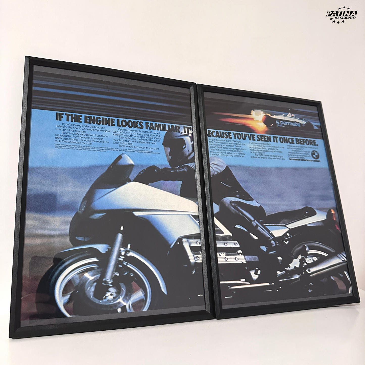bmw engine looks familiar framed ad