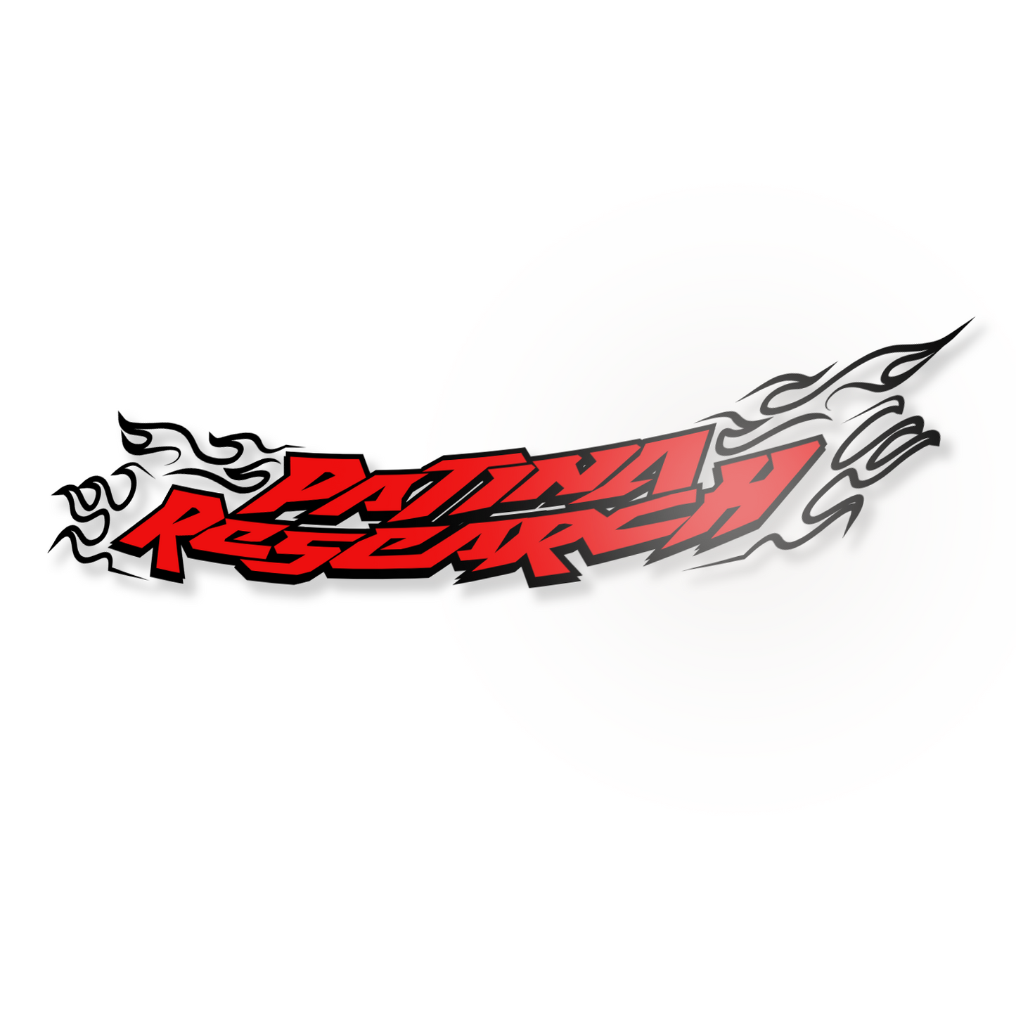 PR DOUBLE FLAMES RED 7" STICKER