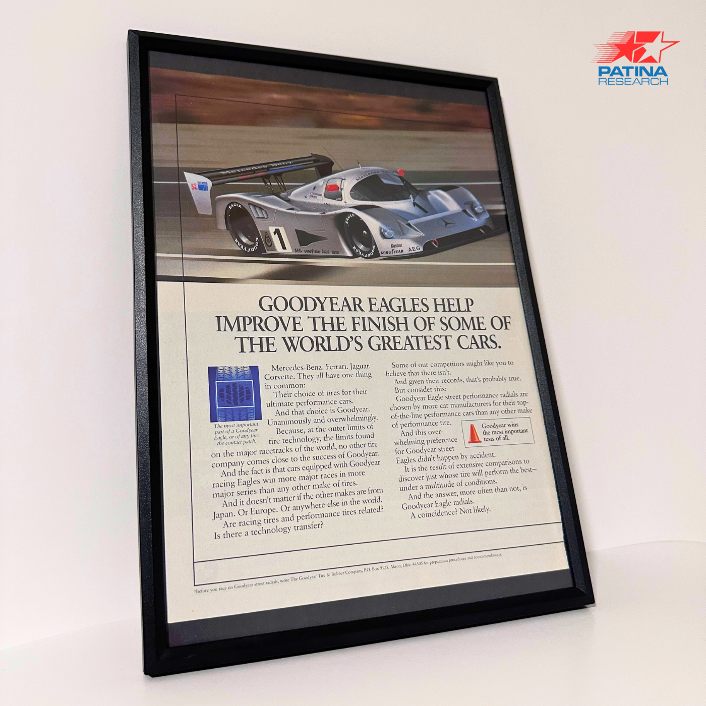 Mercedes-Benz Goodyear eagles help framed ad