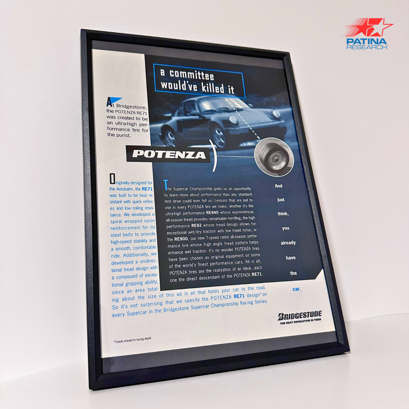 Porsche potenza framed ad