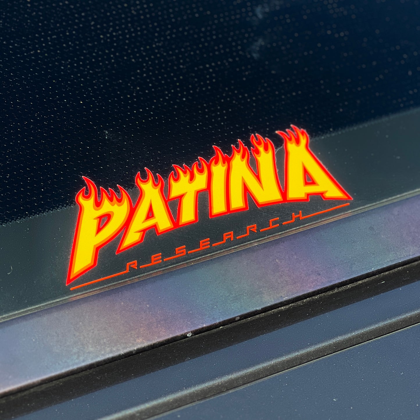 PATINA FLAMES 7” STICKER