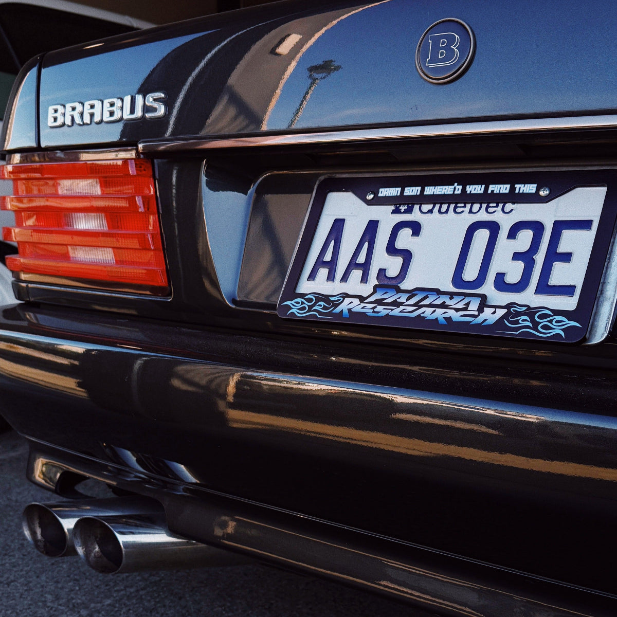 Blue Flames plate frame