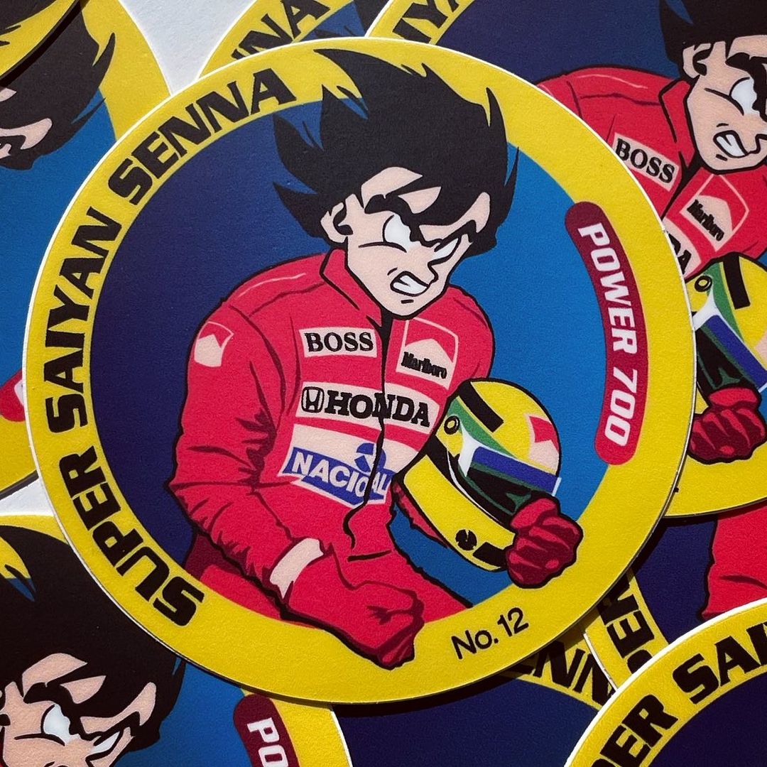 SUPER SAIYAN SENNA 4 INCH STICKER