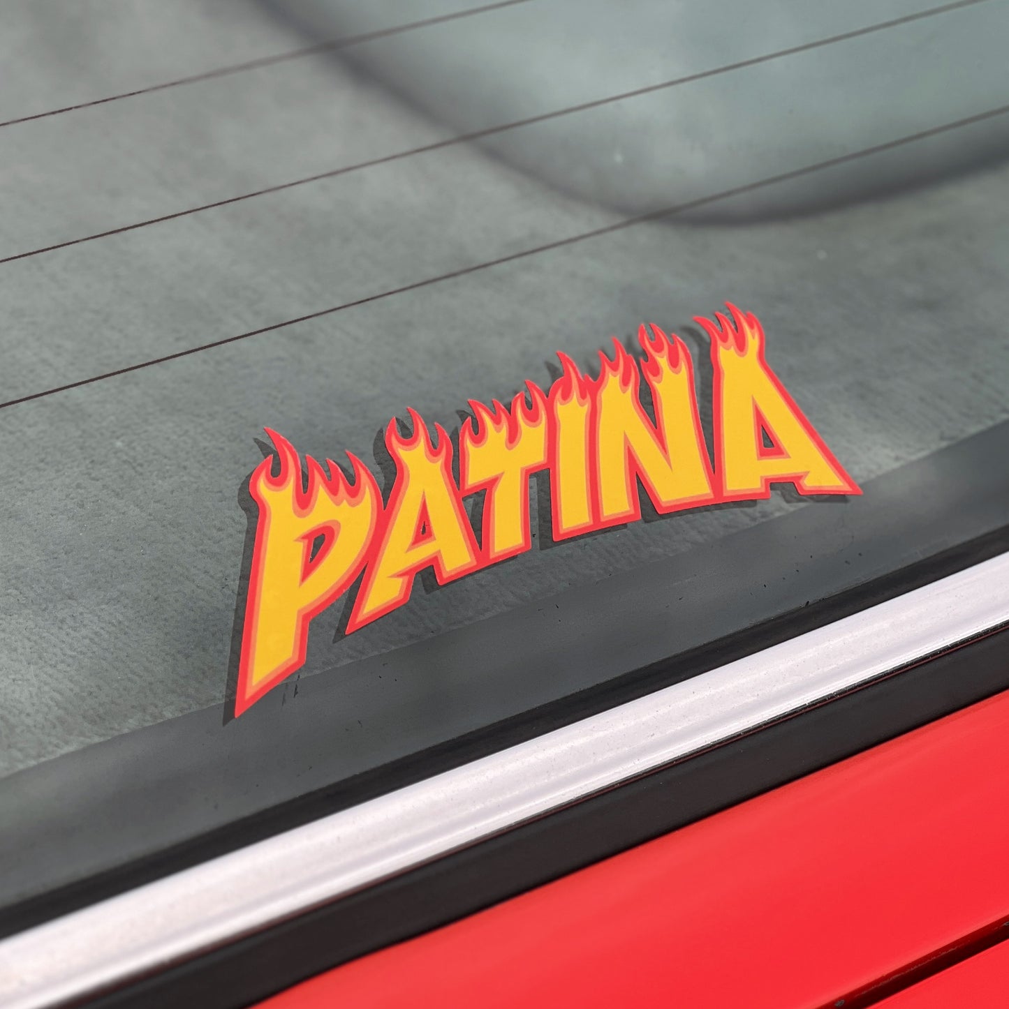 PATINA FLAMES 7” STICKER