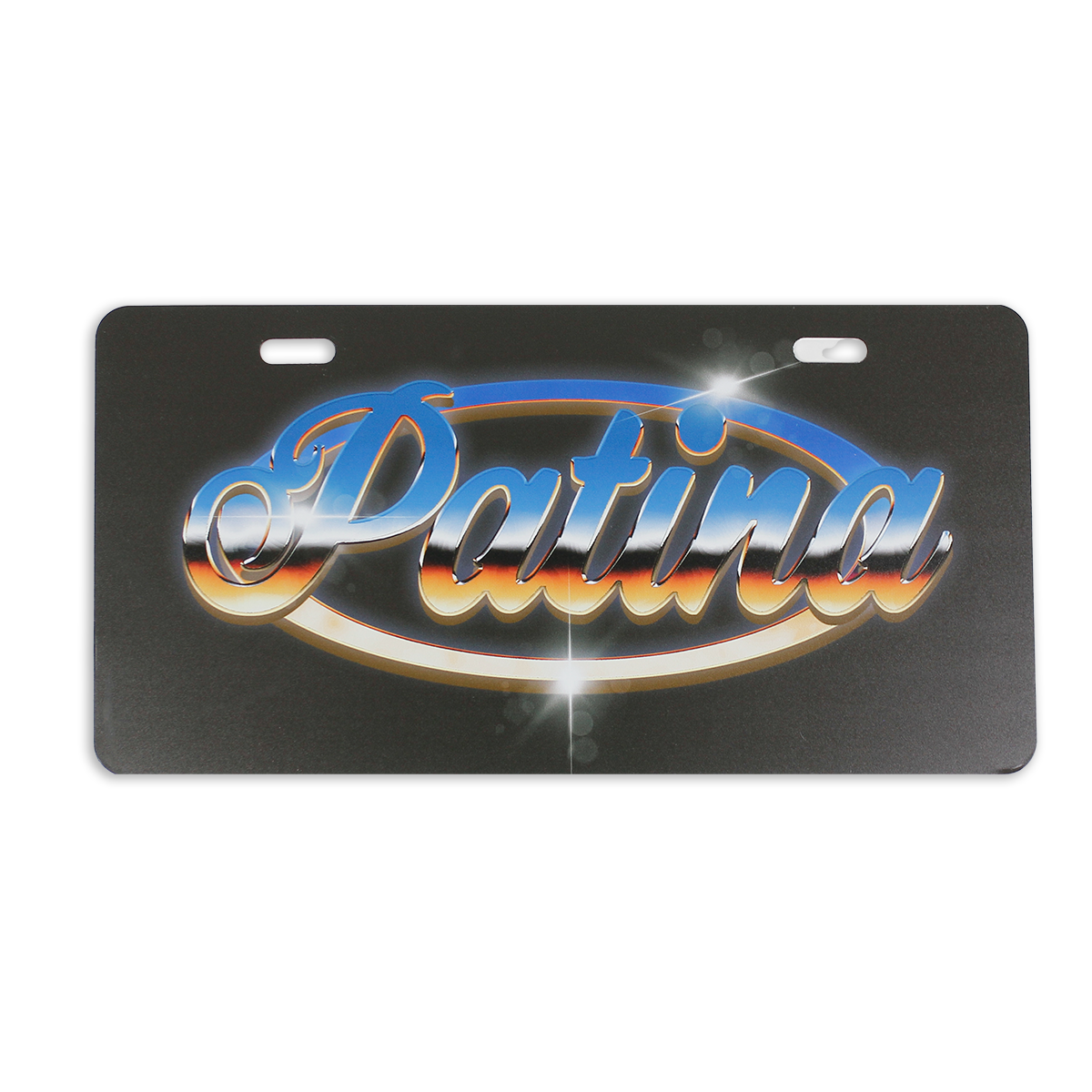 CHROME PATINA NUMBER PLATE