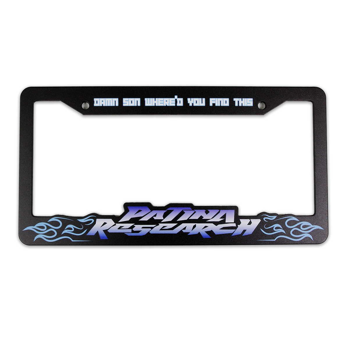 Blue Flames plate frame