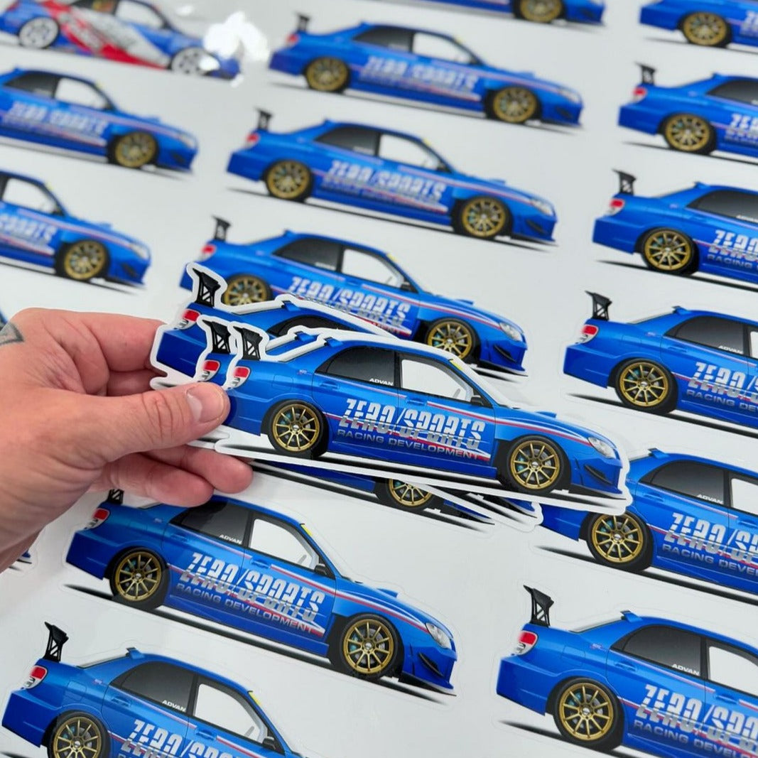 ZERO SPORTS IMPREZA STI 7" STICKER