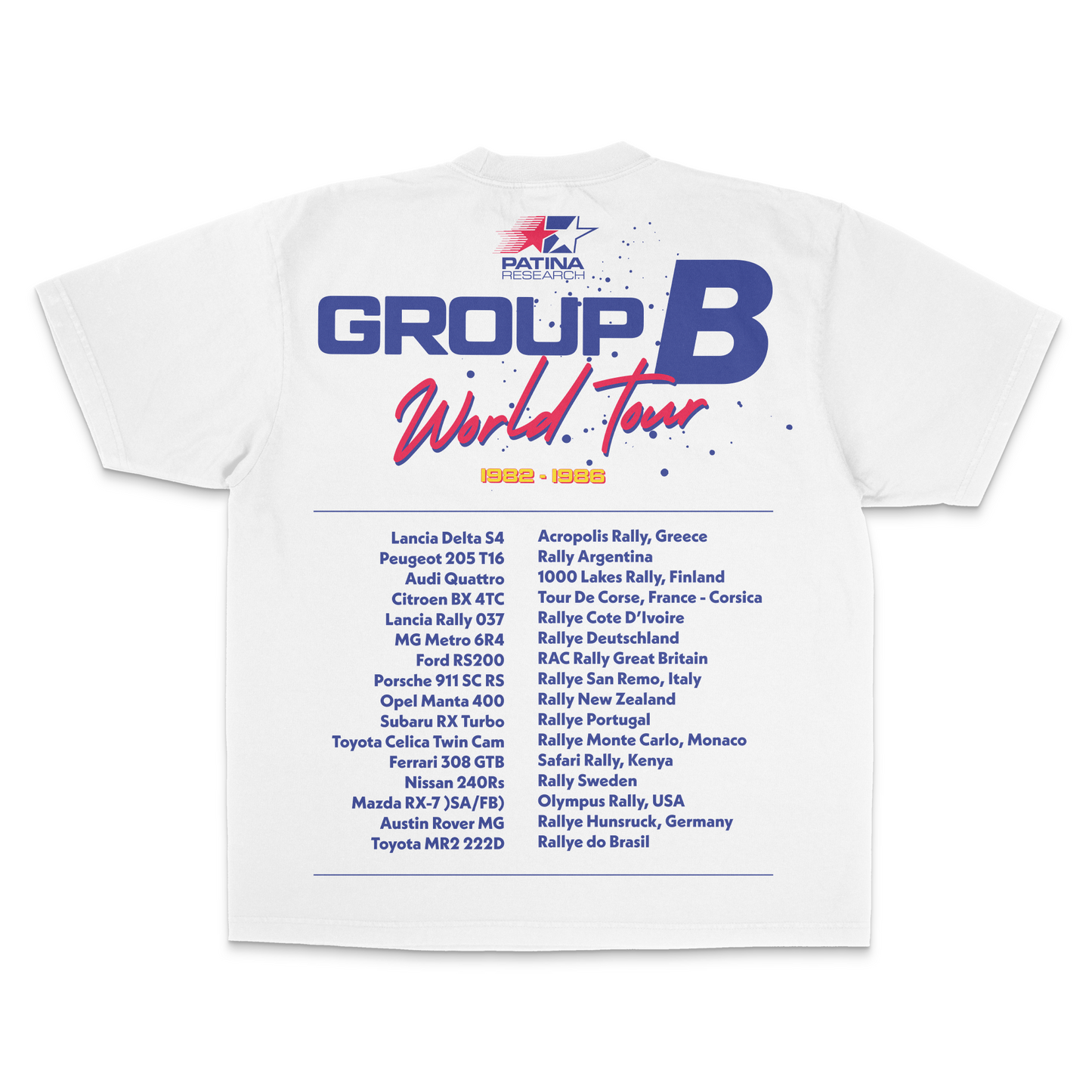 PRGROUPB WORLD TOUR RALLY T-SHIRT