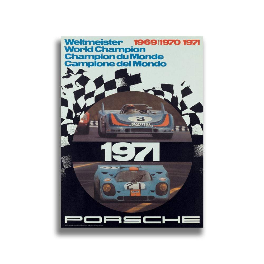 1971 WORLD CHAMPION PORSCHE POSTER