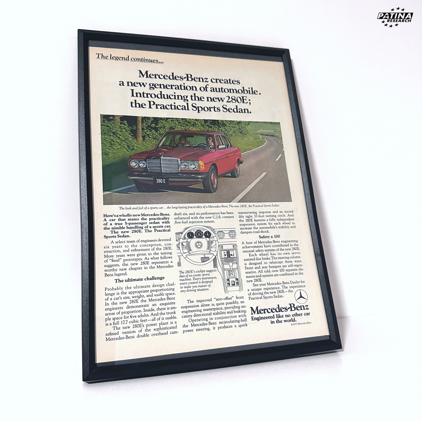 Mercedes creates 280e framed ad