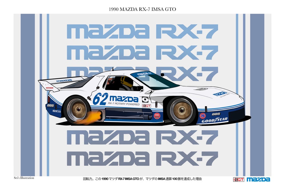 Mazda RX 7 imsa GTO poster