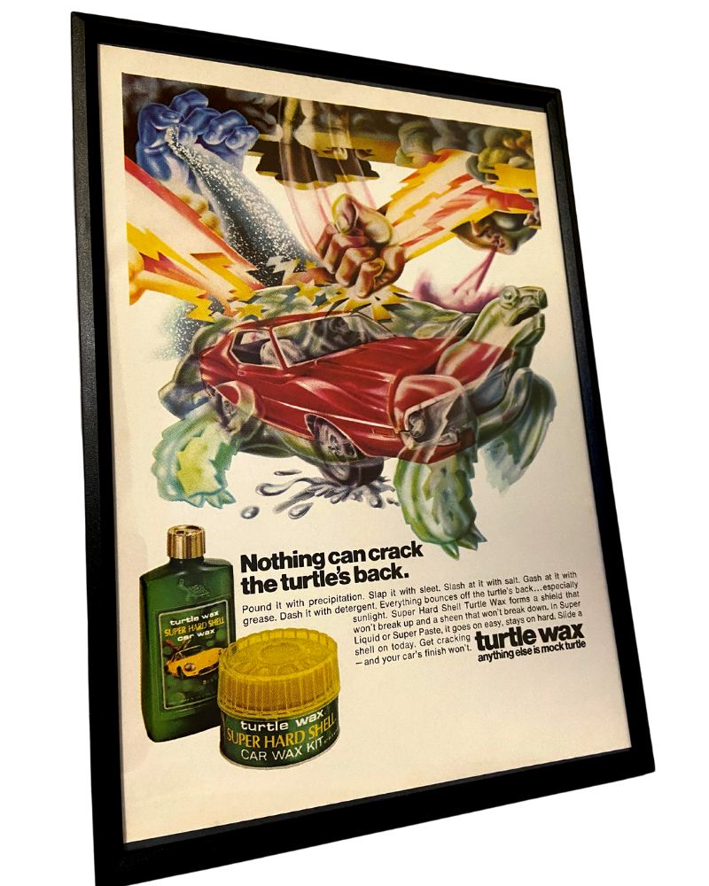 Nothing on crack the turtle back framed ad