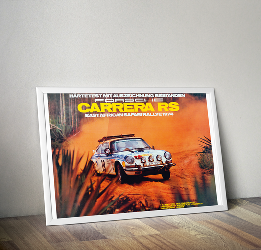 PORSCHE CARRERA RS AFRICAN POSTER 1974
