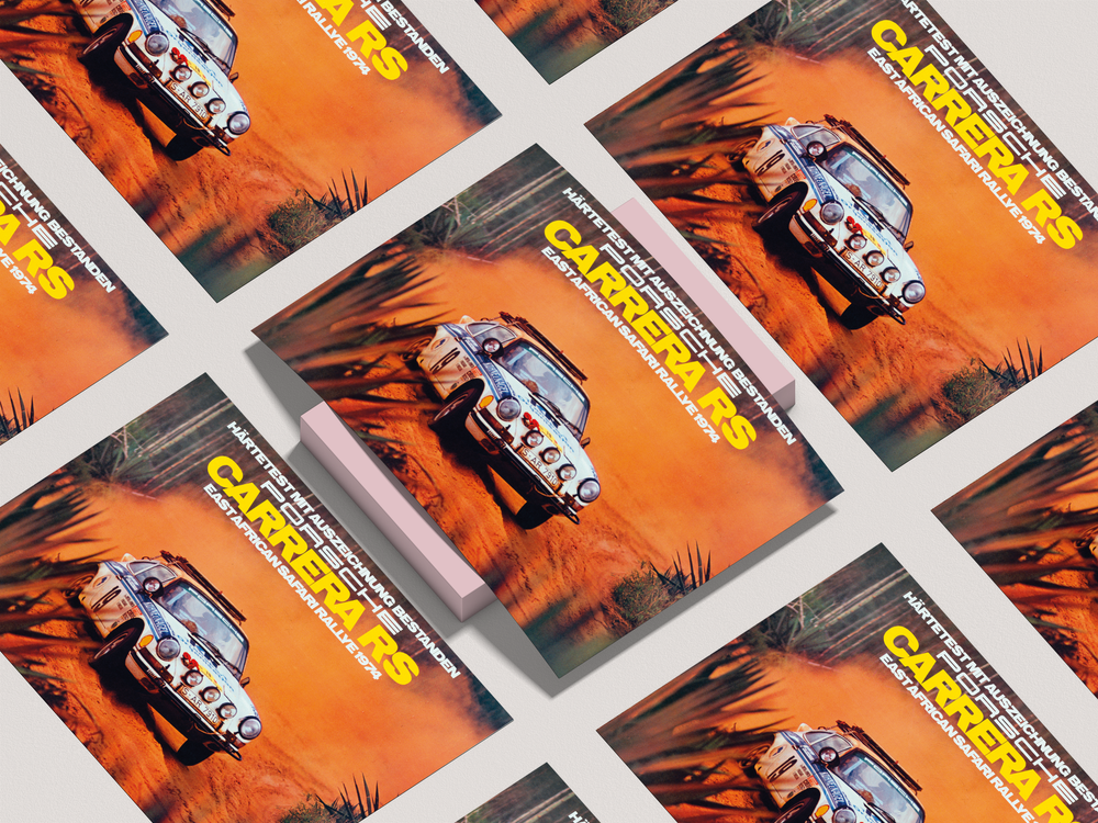 PORSCHE CARRERA RS AFRICAN POSTER 1974