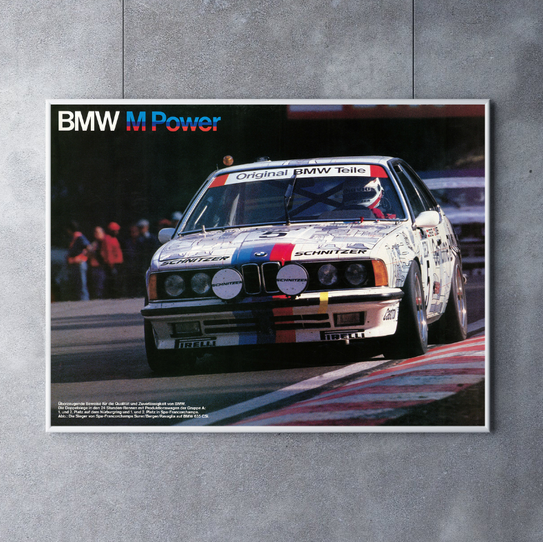BMW 635 CSI TEAM POSTER
