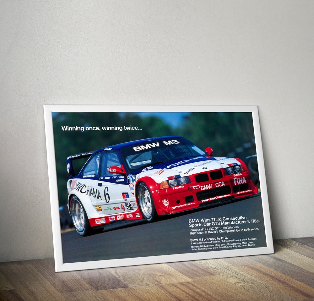 BMW E 36 M 3 PTG WINNIG ONCE POSTER