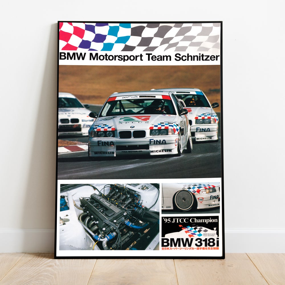 BMW 318 I E 36 JTCC CHAMPION POSTER