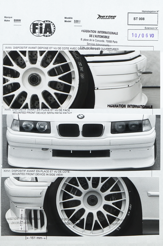 Homologation e36 FIA bmw 320i poster