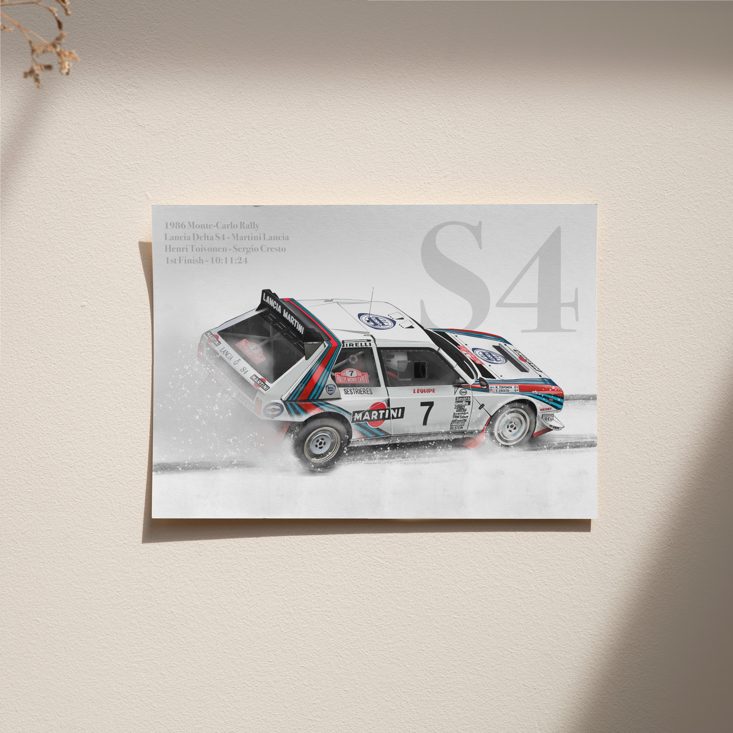 lancia delta s4 monte carlo rally Poster 1986