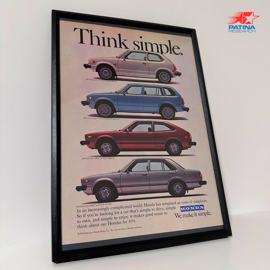 Honda Civic, Accord Think Simple framed ad