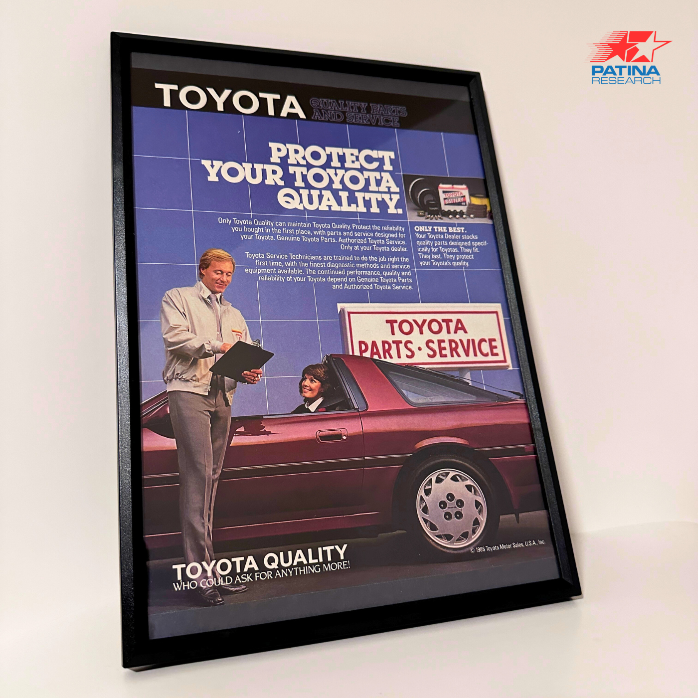 Toyota Protect your toyota quality  framed ad