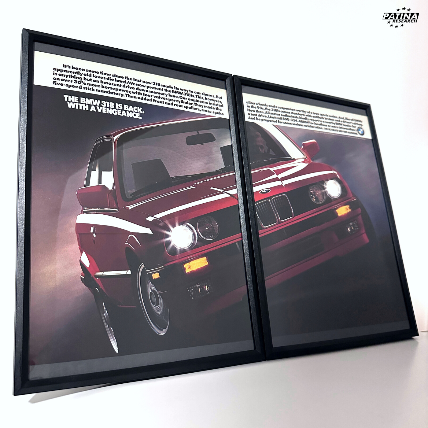 BMW 318 is back. With a vengeance framed ad