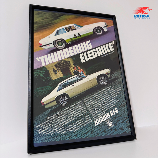 Jaguar XJ-S thundering Elegance framed ad