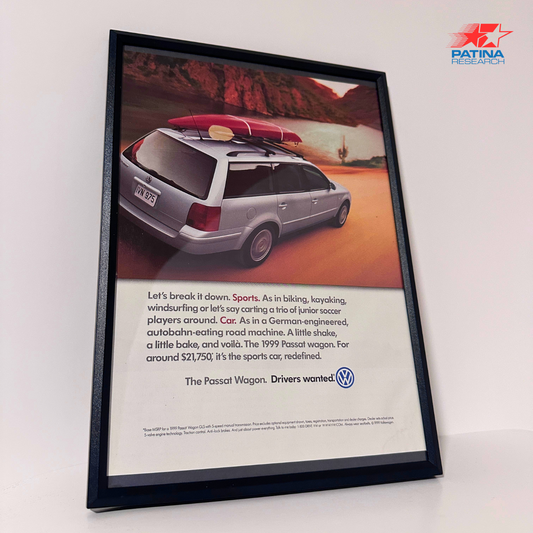 Volkswagen Passat Wagon Lets brake it down framed ad
