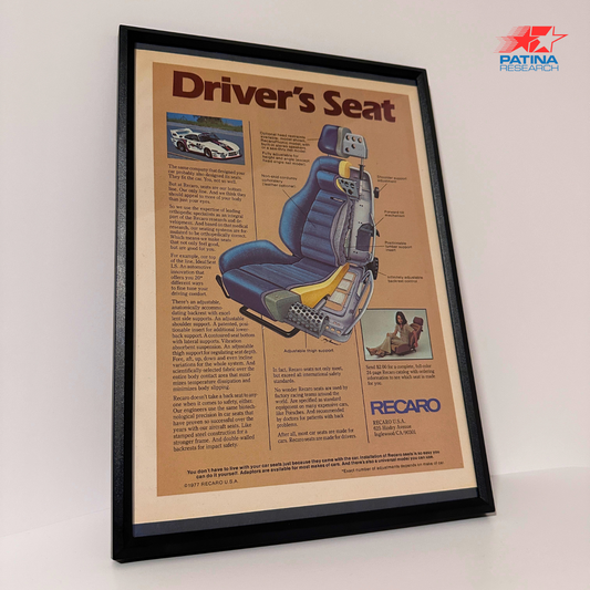 Recaro Driver's Seat framed ad