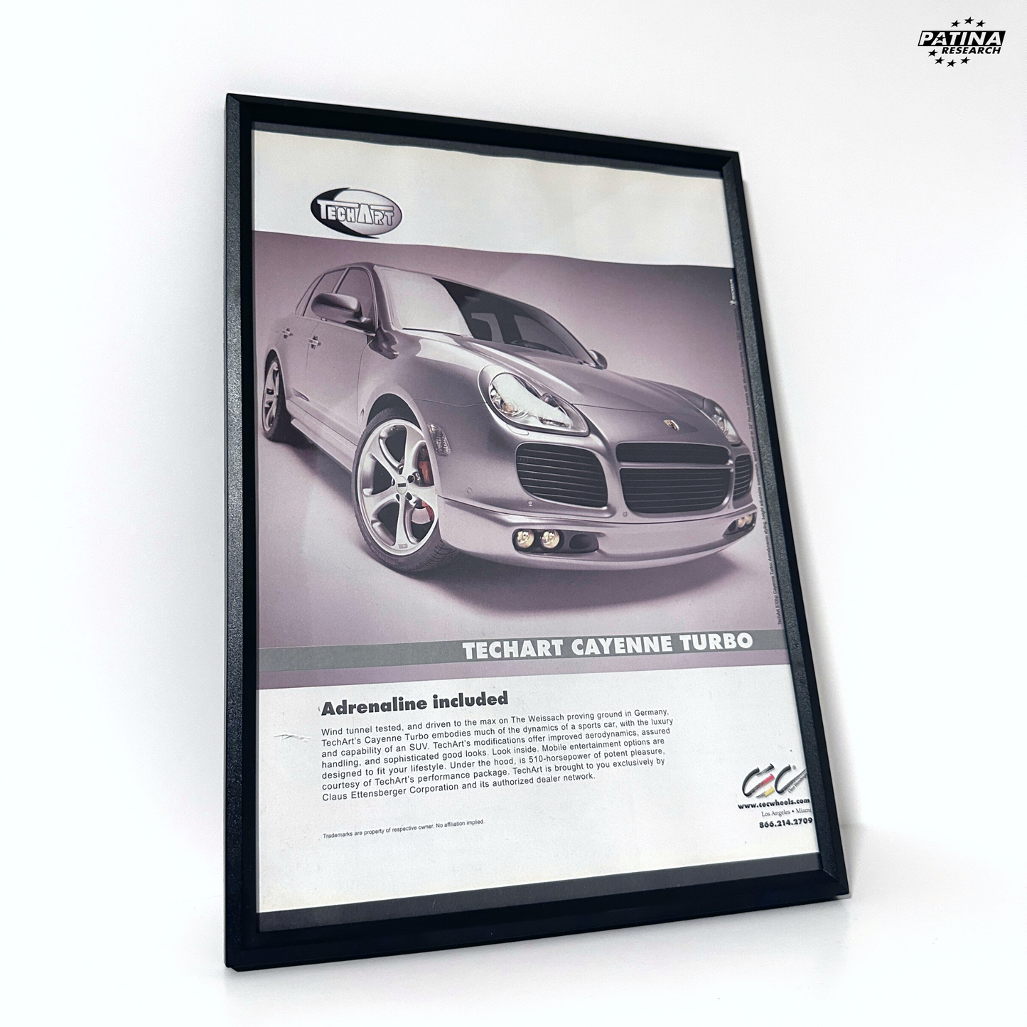 Porsche Techart cayenne turbo framed ad