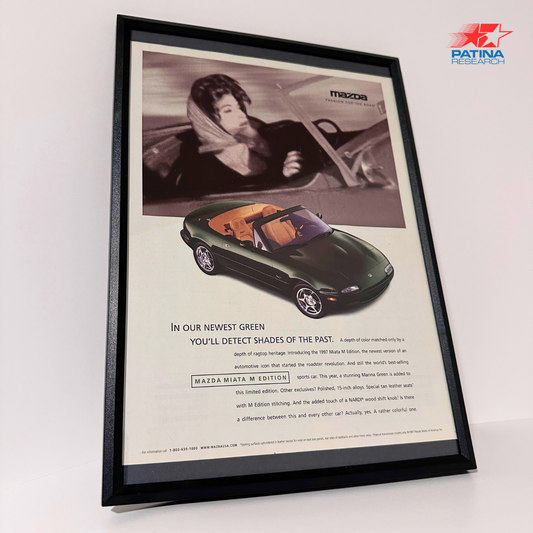 MAZDA MIATA M Edition in our newest green you'll detect...  framed ad