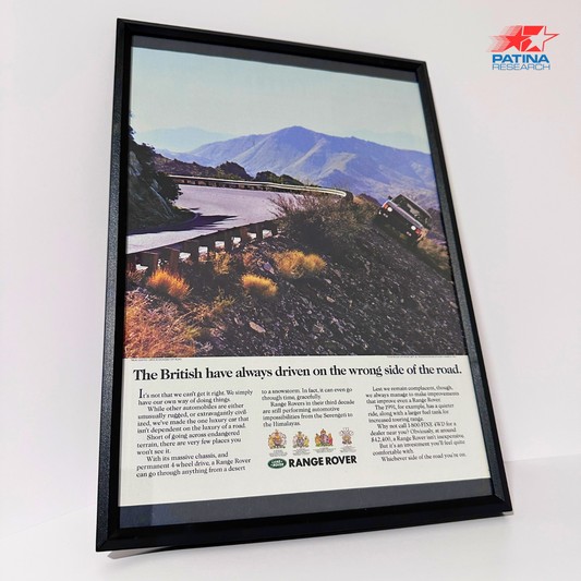 RANGE ROVER The British have always driven... framed ad