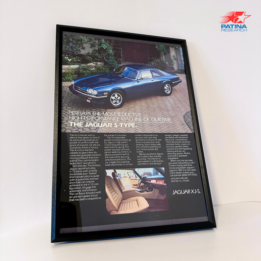 Jaguar XJ-S Perhaps the most seductive high performance machine framed ad