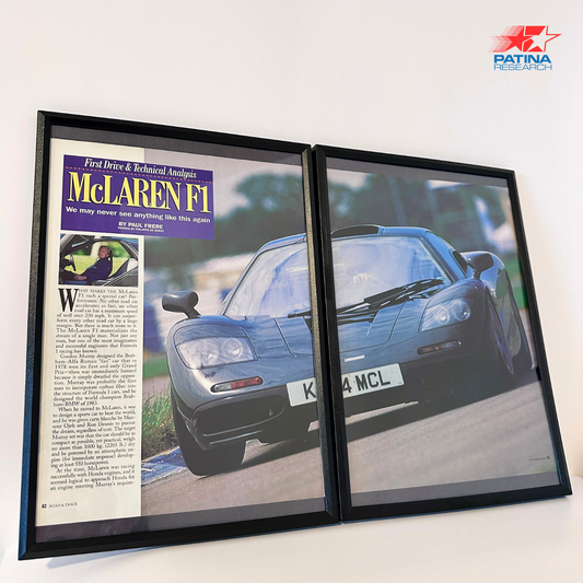 McLAREN F1 First drive & technical analysis framed ad