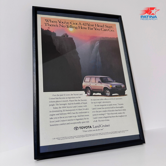 Toyota Land Cruiser When You've got a 42 year head start.. framed ad