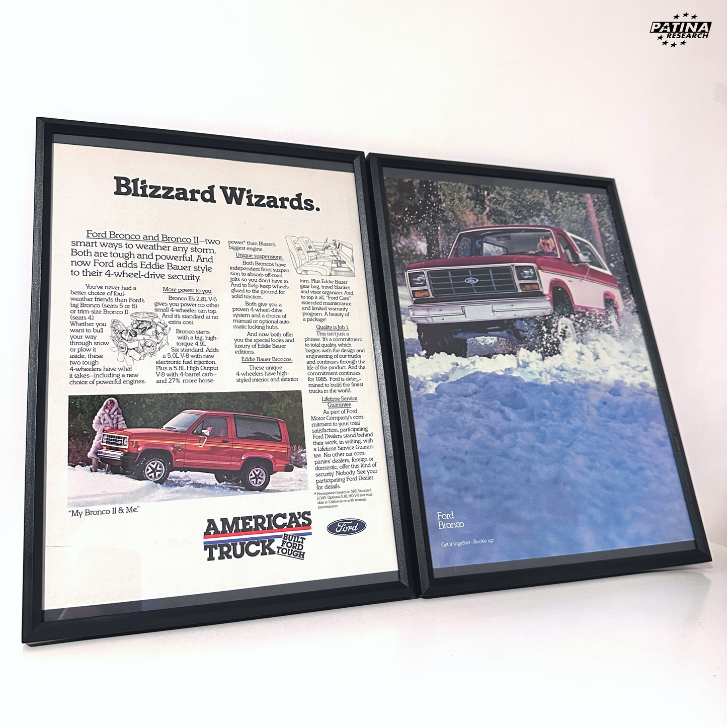 Blizzard wizards Ford bronco framed ad