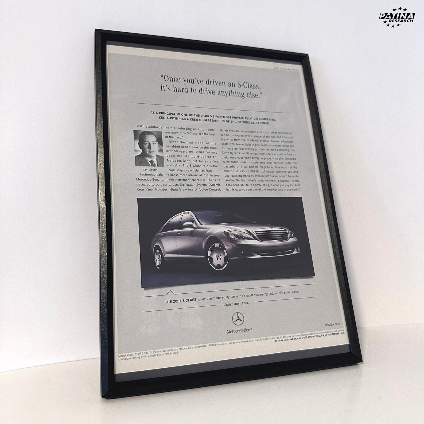 Mercedes S-class drive anything else framed ad