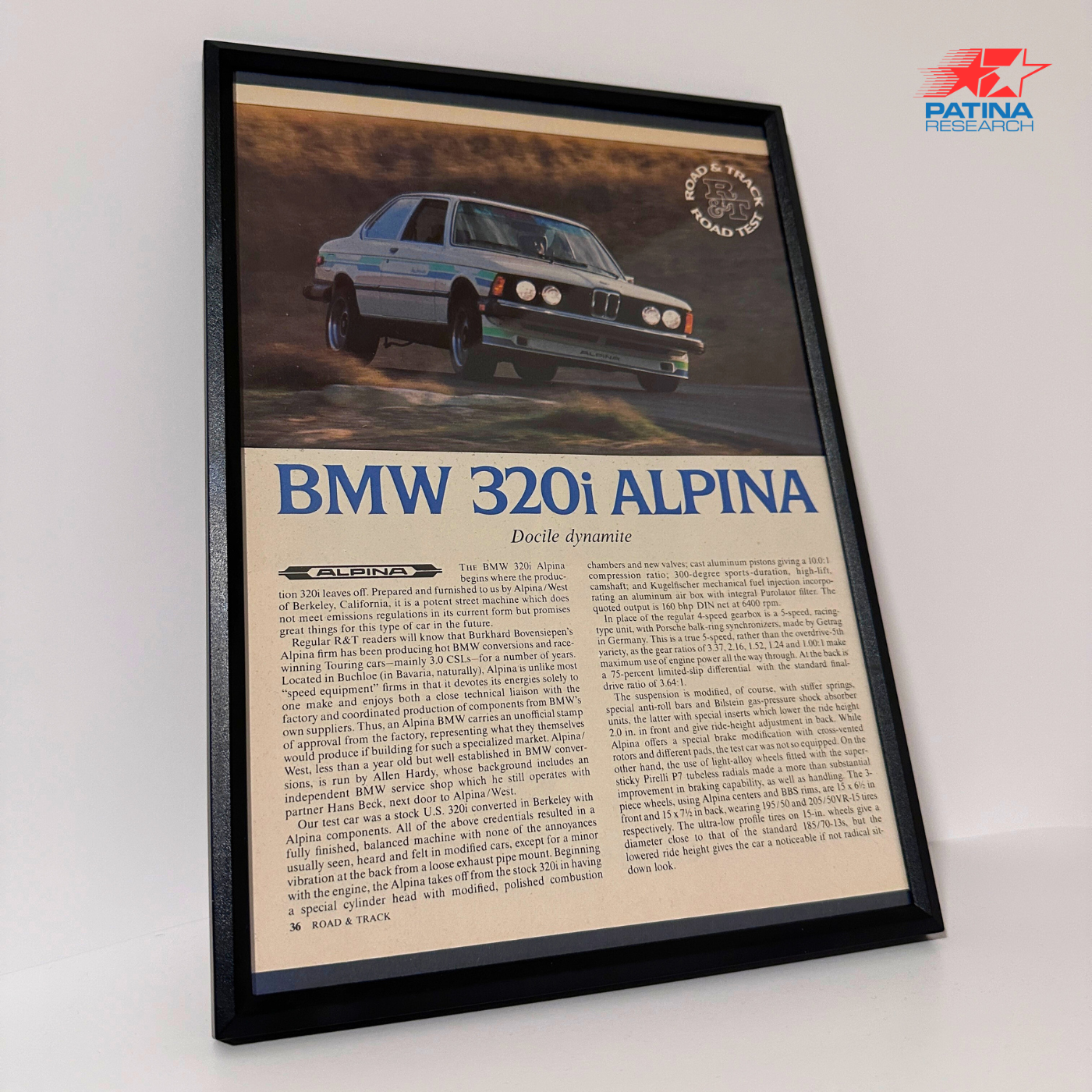 BMW 320i Alpina framed ad