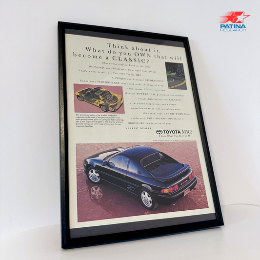 TOYOTA MR2 Think about it framed ad