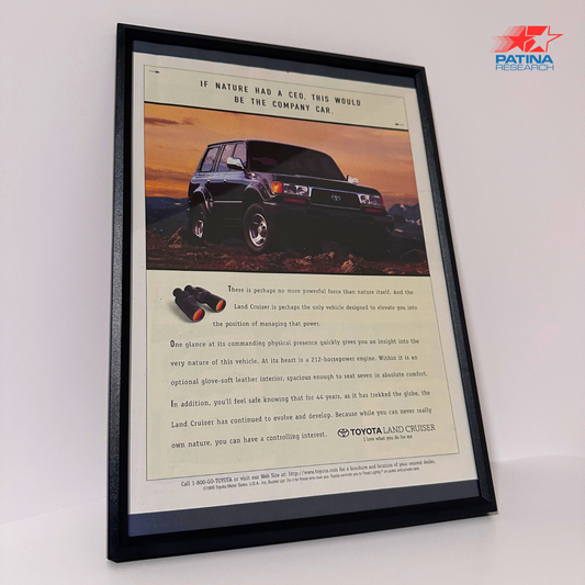 Toyota Land Cruiser If nature had a CEO. framed ad