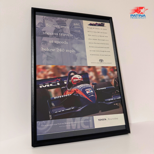 Toyota Sometimes success travels at speeds...framed ad