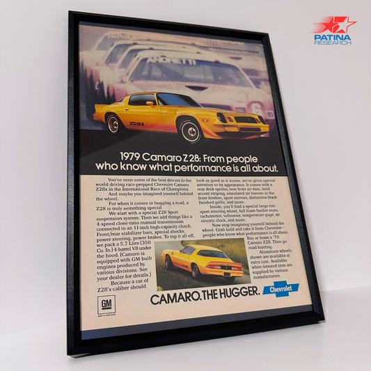 Chevrolet Camaro Z28 From people who know...framed ad