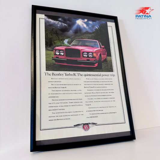 Bentley Turbo R The quintessential power trip framed ad