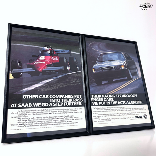 At Saab we got a step further framed ad