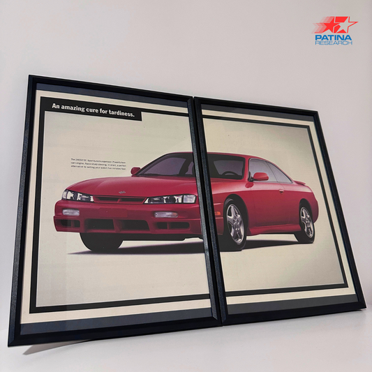 Nissan 240 SX'SE An amazing cure for tardiness framed ad