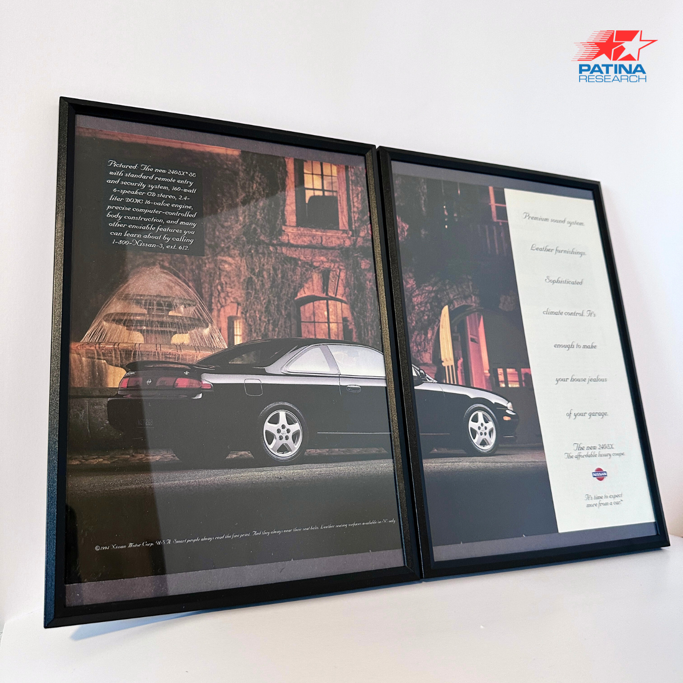 NISSAN 240SX premium sound system...  framed ad