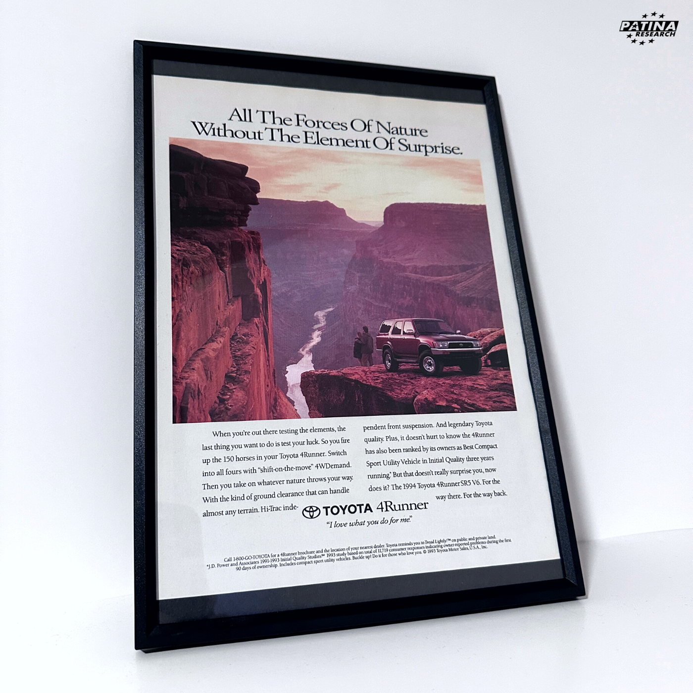 Toyota 4Runner all the forces framed ad