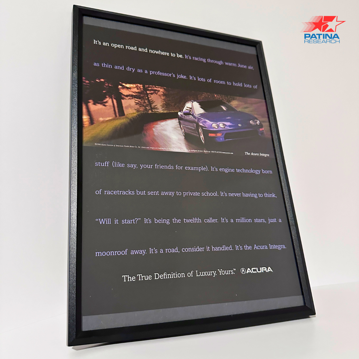 Porsche 997 one in a series of one framed ad
